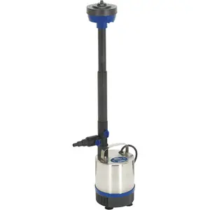 High-Performance Stainless Steel Submersible Pond Pump with 3 Fountain Heads - 3000L/Hr