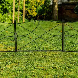 Woodside Hanworth Garden Metal Border Edging 4 PACK