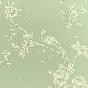 Chinoise Wallpaper Sage Green World of Wallpaper E100336AH