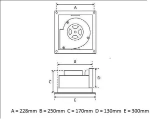 AirTech-UK Silver Bathroom Extractor Fan with 12 W LED Light Ceiling 100mm / 4 inches Exhaust Fan