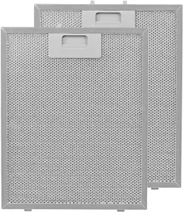 SPARES2GO Cooker Hood Metal Mesh Grease Filter Extractor Vent (298 x 239mm, Pack of 2)