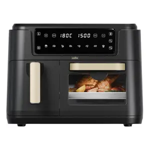 Cello Dual Zone Airfryer and Home Oven Black