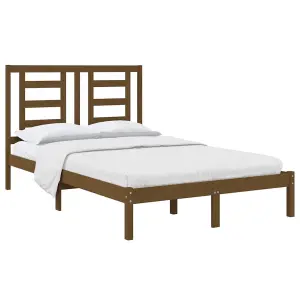 Berkfield Bed Frame Honey Brown Solid Wood Pine 120x200 cm