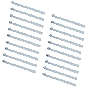 HD Strap Tailgate Straight Hinge for 12.5mm Pins 460mm Long Zinc Plated 20pc