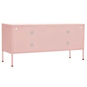 Berkfield TV Cabinet Pink 105x35x50 cm Steel