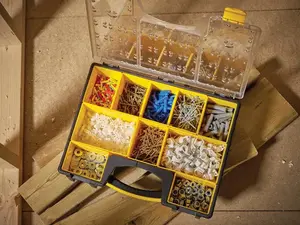 Stanley Tools Professional Deep Organiser with Customizable Compartments