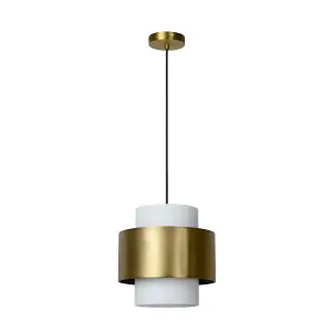 Lucide Firmin Classic Pendant Light 30cm - 1xE27 - Matt Gold, Brass