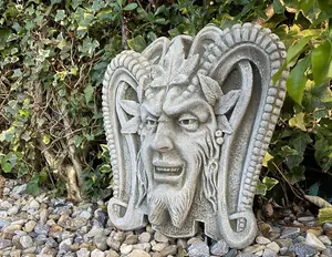 Devil Head Stone Wall Garden Plaque