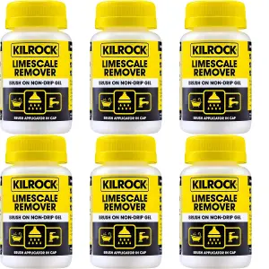 Kilrock brush on Gel Descaler,Limescale remover160ml (Pack of 6)