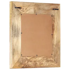 Berkfield Hand-Carved Mirror 50x50x11 cm Solid Mango Wood