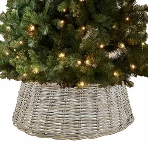 Rattan Tree Collar Light Grey