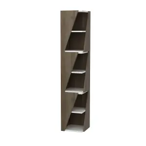 Decorotika Arrow 6-tier Corner Bookcase, Bookshelf, Shelving Unit