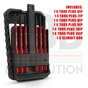 Wiha SlimBits Torx Plus Screwdriver Box 6IP To 15IP 6pcs VDE Electrician 43155