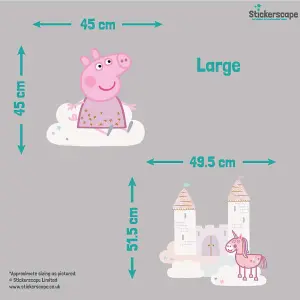 Stickerscape Once Upon a Dream Peppa Pig (Large Size) Children's Bedroom Playroom Décor Self-Adhesive Removable