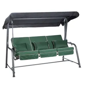 Alfresia Turin Reclining Swing Seat with Green Luxury Cushions