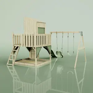 PolarPlay Kids Climbing Tower & Playhouse with Swing and Slide - Swing Olavo Sage