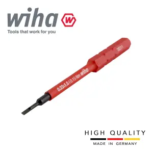 Wiha Slimbits Slotted Screwdriver 1.5mm Flat Head 1000v VDE Electrician 43114