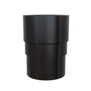 Black Round 68mm Downpipe Straight Connector, Freeflow Rain Water Systems