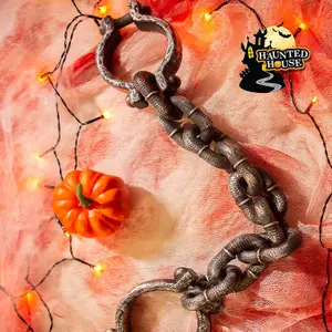 Halloween Hand Cuffs Fancy Dress Accessory Spooky Shackle Prisoner Pirate