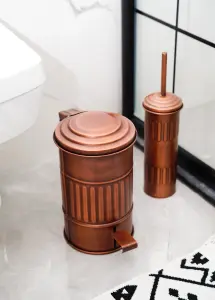 Rozi Copper Step On Bathroom Rubbish Bin (5 Litres)