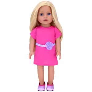 Sophia's by Teamson Kids 18" All Vinyl Blonde Hair Doll "Chloe" with Blue Eyes