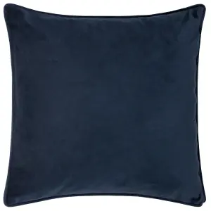 furn. Alentejo Piped Velvet Polyester Filled Cushion