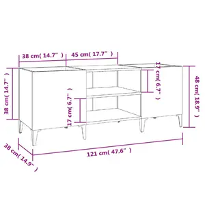 Korinne 121cm Sideboard High Gloss White