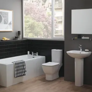 Ideal Standard Tesi White Slim Close-coupled Toilet set with Soft close seat & Close coupled cistern