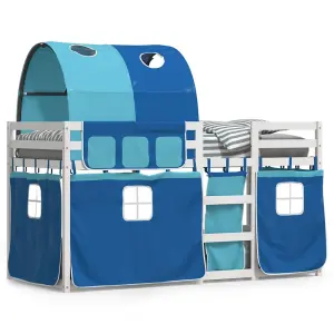 Berkfield Bunk Bed without Mattress Blue 75x190 cm Small Single Solid Wood Pine