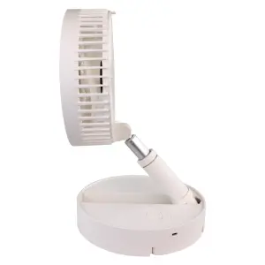 AMOS 7 Inch USB Rechargeable Foldable Mini Desk Fan 3 Speed