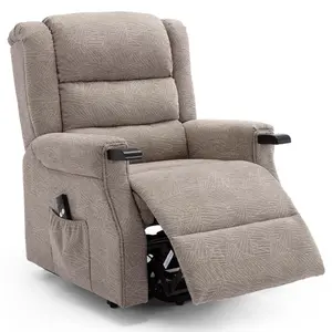 Ashfield Electric Fabric Single Motor Riser Rise Recliner Lift Mobility Tilt Chair Mocha