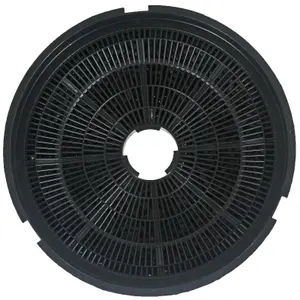 SPARES2GO Round Charcoal Vent Filter compatible with Baumatic Cooker Hood STI