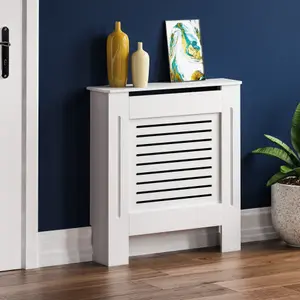 Vida Designs Milton Small White MDF Radiator Cover