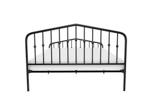 Bushwick Metal Bedframe in Black, Double