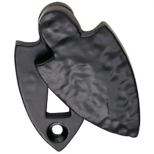 Shield Deisgn Antique Covered Escutcheon Lock Profile 58 x 32mm Black Antique