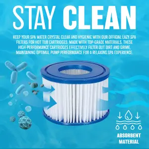 Bestway Lay-Z-Spa Hot Tub Filter Cartridge VI for All Lay-Z-Spa Models - 6 x Twin Pack (12 Filters)