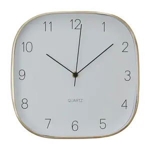 Interiors by Premier Elko Square Gold Finish Case Wall Clock