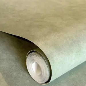 Galerie Urban Classics Sage Green Portobello Abstract Texture Metallic Wallpaper Roll