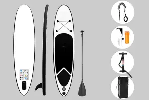 Professional Large Inflatable 10ft SUP with Accessories - Black