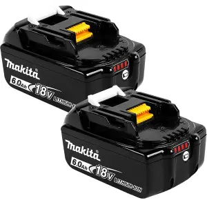 Makita BL1860Bx2 18V LXT Li-ion 6.0Ah Genuine Battery 197422-4 Pack of 2