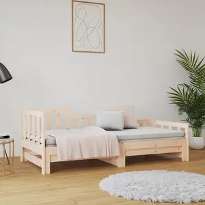 Berkfield Pull-out Day Bed 2x(90x200) cm Solid Wood Pine