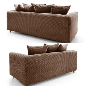 Lennox Chocolate Sofa Set 3 Seater +2 Seater