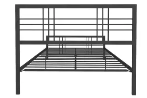 Burbank Metal Bed Black, Double