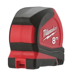 Milwaukee Hand Tools 4932459594 Pro Compact Tape Measure 8m (Width 25mm) (Metric Only) MHT932459594