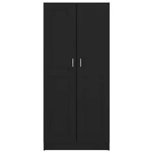 Berkfield Book Cabinet Black 82.5x30.5x185.5 cm Engineered Wood