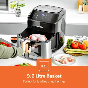 Geepas Vortex 9.2L Digital Air Fryer Convection Air Fryer with LED Touchscreen