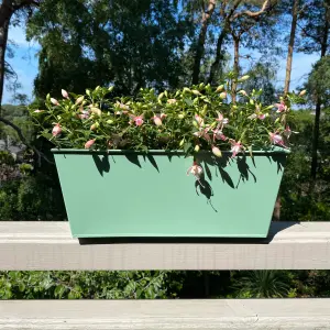 Sage Green Balcony Hanging Planters (Set of 2)