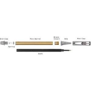 Scribe Rollerball Pen Kit - Chrome