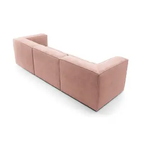 Doris Modular 4 Seater Sofa in Pink Cord Chenille