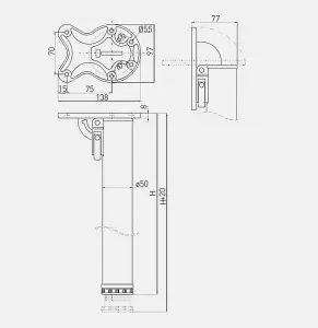 Table Folding Leg Breakfast Bar Worktop Support Kitchen Round 710mm White 71cm